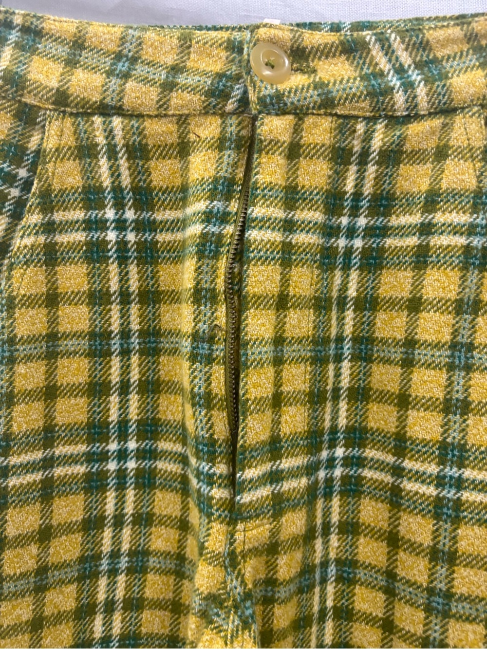 Free People About It Baggy Trousers Yellow & Green Small - Picture 6 of 6